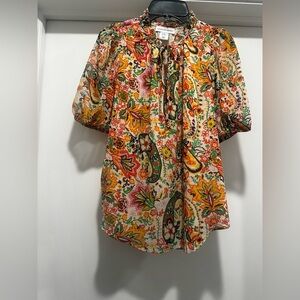 cupcakes & cashmere Multicolor Floral Blouse